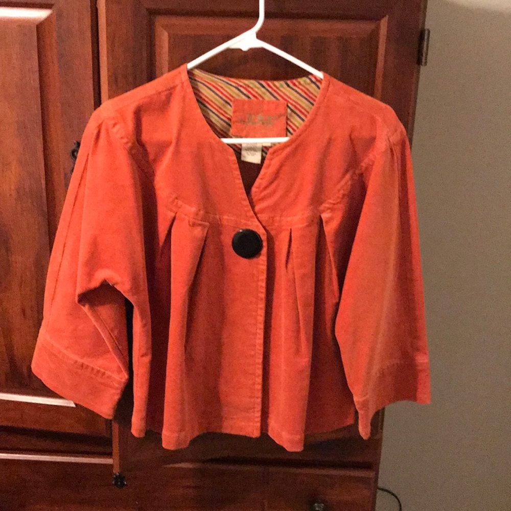 ADORABLE Orange Corduroy jacket